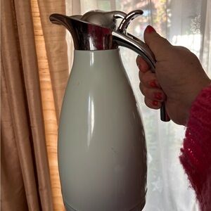 Crofton light blue or green and Silver Coffee Carafe